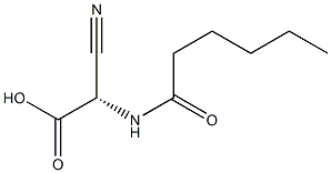 Glycine,  2-cyano-N-hexanoyl-  (5CI) Structure