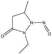 3-Pyrazolidone,  2-ethyl-5-methyl-1-nitroso-  (1CI) Struktur