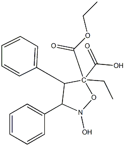 5,5-Isoxazolidinedicarboxylic  acid,  2-hydroxy-3,4-diphenyl-,  diethyl  ester  (2CI) Struktur
