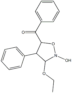 Ketone,  3-ethoxytetrahydro-2-hydroxy-4-phenyl-5-isoxazolyl  phenyl  (2CI) Structure