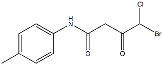 p-Acetotoluide,  2-(bromochloroacetyl)-  (1CI) Structure