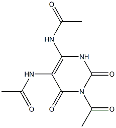 Uracil,  5,6-diacetamido-3-acetyl-  (5CI) Struktur