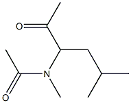 Acetamide,  N-(1-acetyl-3-methylbutyl)-N-methyl-,  DL-  (5CI) Structure