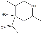 Ketone, 4-hydroxy-2,5-dimethyl-4-piperidyl methyl (7CI) Structure