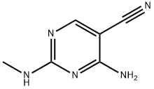 5-Pyrimidinecarbonitrile, 4-amino-2-methylamino- (6CI) Struktur