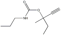 Carbamic acid, propyl-, 1-ethyl-1-methyl-2-propynyl ester (6CI) Struktur