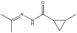 Cyclopropanecarboxylic acid, 2-methyl-, isopropylidenehydrazide (6CI) Structure