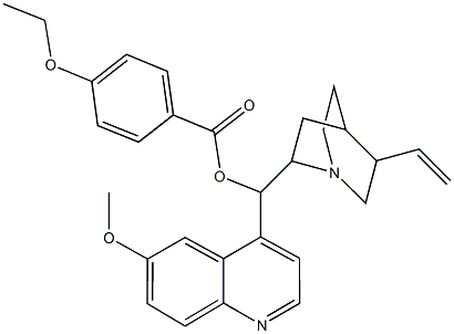 (6-methoxy-4-quinolinyl)(5-vinyl-1-azabicyclo[2.2.2]oct-2-yl)methyl 4-ethoxybenzoate Structure