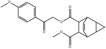 6-[2-(4-methoxyphenyl)-2-oxoethyl] 7-methyl tricyclo[3.2.2.0~2,4~]non-8-ene-6,7-dicarboxylate Struktur