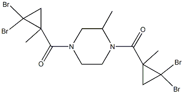 1,4-bis[(2,2-dibromo-1-methylcyclopropyl)carbonyl]-2-methylpiperazine Structure