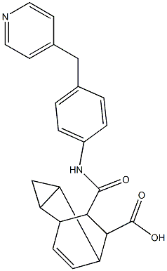 7-{[4-(4-pyridinylmethyl)anilino]carbonyl}tricyclo[3.2.2.0~2,4~]non-8-ene-6-carboxylic acid Structure