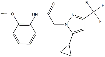 1005640-09-4 2-[5-cyclopropyl-3-(trifluoromethyl)-1H-pyrazol-1-yl]-N-(2-methoxyphenyl)acetamide