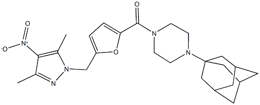 1-(1-adamantyl)-4-[5-({4-nitro-3,5-dimethyl-1H-pyrazol-1-yl}methyl)-2-furoyl]piperazine|