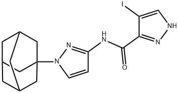 N-[1-(1-adamantyl)-1H-pyrazol-3-yl]-4-iodo-1H-pyrazole-3-carboxamide Structure