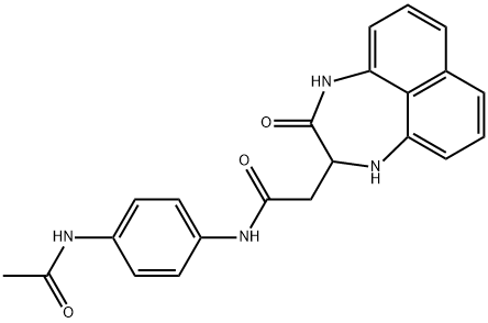 N-[4-(acetylamino)phenyl]-2-(3-oxo-1,2,3,4-tetrahydronaphtho[1,8-ef][1,4]diazepin-2-yl)acetamide Structure
