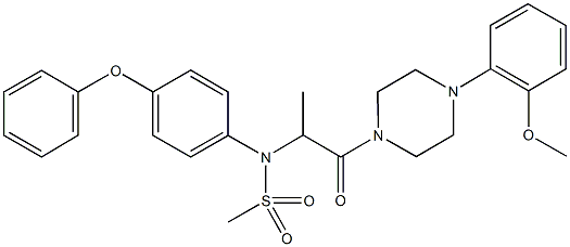 1008051-08-8 N-{2-[4-(2-methoxyphenyl)piperazin-1-yl]-1-methyl-2-oxoethyl}-N-(4-phenoxyphenyl)methanesulfonamide