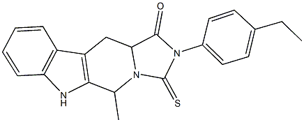 1008051-60-2 2-(4-ethylphenyl)-5-methyl-3-thioxo-2,3,5,6,11,11a-hexahydro-1H-imidazo[5',1':6,1]pyrido[3,4-b]indol-1-one