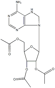 4-(acetyloxy)-2-[(acetyloxy)methyl]-5-(6-amino-7,8-dihydro-9H-purin-9-yl)tetrahydro-3-furanyl acetate Structure