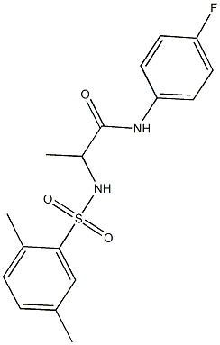 2-{[(2,5-dimethylphenyl)sulfonyl]amino}-N-(4-fluorophenyl)propanamide Structure