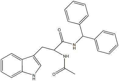 2-(acetylamino)-N-benzhydryl-3-(1H-indol-3-yl)propanamide Structure