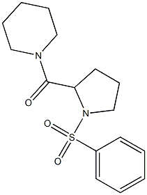 1-{[1-(phenylsulfonyl)-2-pyrrolidinyl]carbonyl}piperidine Structure