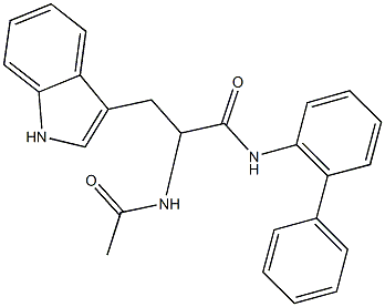 2-(acetylamino)-N-[1,1'-biphenyl]-2-yl-3-(1H-indol-3-yl)propanamide Structure