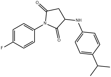 1-(4-fluorophenyl)-3-(4-isopropylanilino)-2,5-pyrrolidinedione Structure