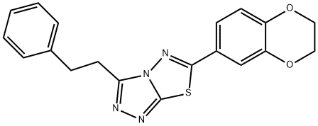 6-(2,3-dihydro-1,4-benzodioxin-6-yl)-3-(2-phenylethyl)[1,2,4]triazolo[3,4-b][1,3,4]thiadiazole,1010907-45-5,结构式