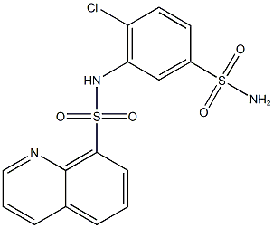 N-[5-(aminosulfonyl)-2-chlorophenyl]-8-quinolinesulfonamide 结构式