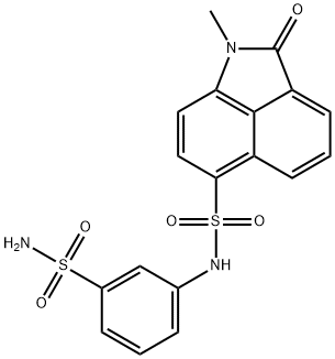 N-[3-(aminosulfonyl)phenyl]-1-methyl-2-oxo-1,2-dihydrobenzo[cd]indole-6-sulfonamide Structure