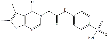 N-[4-(aminosulfonyl)phenyl]-2-(5,6-dimethyl-4-oxothieno[2,3-d]pyrimidin-3(4H)-yl)acetamide|