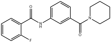 1030461-37-0 2-fluoro-N-[3-(1-piperidinylcarbonyl)phenyl]benzamide