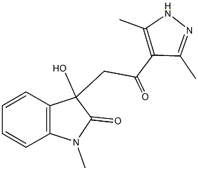1030603-83-8 3-[2-(3,5-dimethyl-1H-pyrazol-4-yl)-2-oxoethyl]-3-hydroxy-1-methyl-1,3-dihydro-2H-indol-2-one