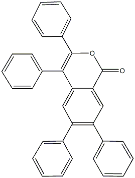 3,4,6,7-tetraphenyl-1H-isochromen-1-one Struktur