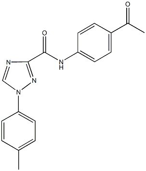 N-(4-acetylphenyl)-1-(4-methylphenyl)-1H-1,2,4-triazole-3-carboxamide Struktur