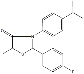 1034735-94-8 2-(4-fluorophenyl)-3-(4-isopropylphenyl)-5-methyl-1,3-thiazolidin-4-one