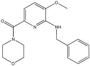 N-benzyl-N-[3-methoxy-6-(4-morpholinylcarbonyl)-2-pyridinyl]amine Structure