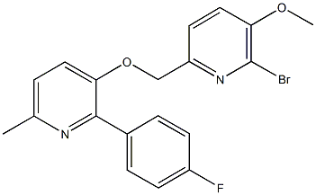 3-[(6-bromo-5-methoxy-2-pyridinyl)methoxy]-2-(4-fluorophenyl)-6-methylpyridine Structure