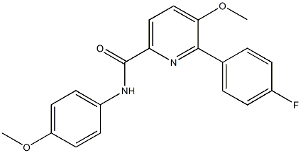 6-(4-fluorophenyl)-5-methoxy-N-(4-methoxyphenyl)-2-pyridinecarboxamide Structure
