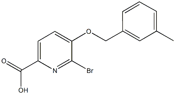 6-bromo-5-[(3-methylbenzyl)oxy]-2-pyridinecarboxylic acid Struktur