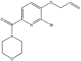 allyl 2-bromo-6-(4-morpholinylcarbonyl)-3-pyridinyl ether Structure
