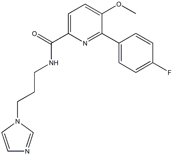 6-(4-fluorophenyl)-N-[3-(1H-imidazol-1-yl)propyl]-5-methoxy-2-pyridinecarboxamide Structure