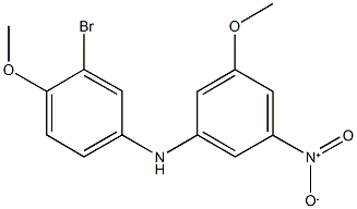 3-bromo-4-methoxy-N-(3-methoxy-5-nitrophenyl)aniline Structure