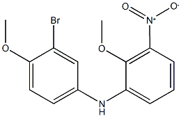 N-(3-bromo-4-methoxyphenyl)-2-methoxy-3-nitroaniline 结构式