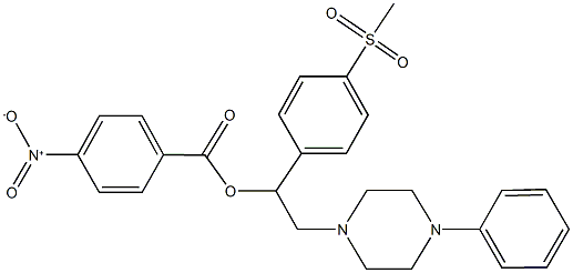 1-[4-(methylsulfonyl)phenyl]-2-(4-phenyl-1-piperazinyl)ethyl 4-nitrobenzoate Structure