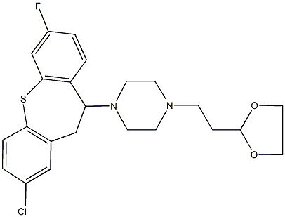 104821-38-7 1-(2-chloro-7-fluoro-10,11-dihydrodibenzo[b,f]thiepin-10-yl)-4-[2-(1,3-dioxolan-2-yl)ethyl]piperazine