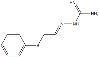 2-[2-(phenylsulfanyl)ethylidene]hydrazinecarboximidamide 结构式