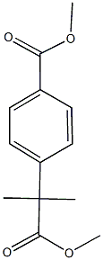 methyl 4-(2-methoxy-1,1-dimethyl-2-oxoethyl)benzoate Struktur