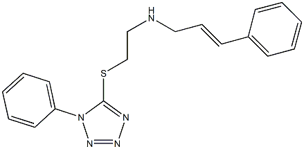3-phenyl-N-{2-[(1-phenyl-1H-tetraazol-5-yl)sulfanyl]ethyl}-2-propen-1-amine Struktur