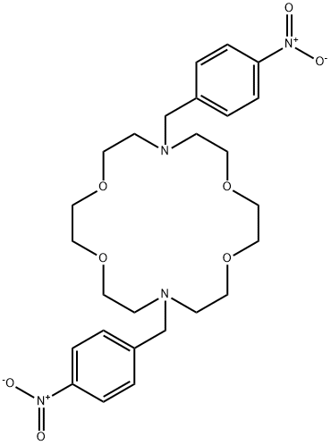 7,16-bis{4-nitrobenzyl}-1,4,10,13-tetraoxa-7,16-diazacyclooctadecane Structure